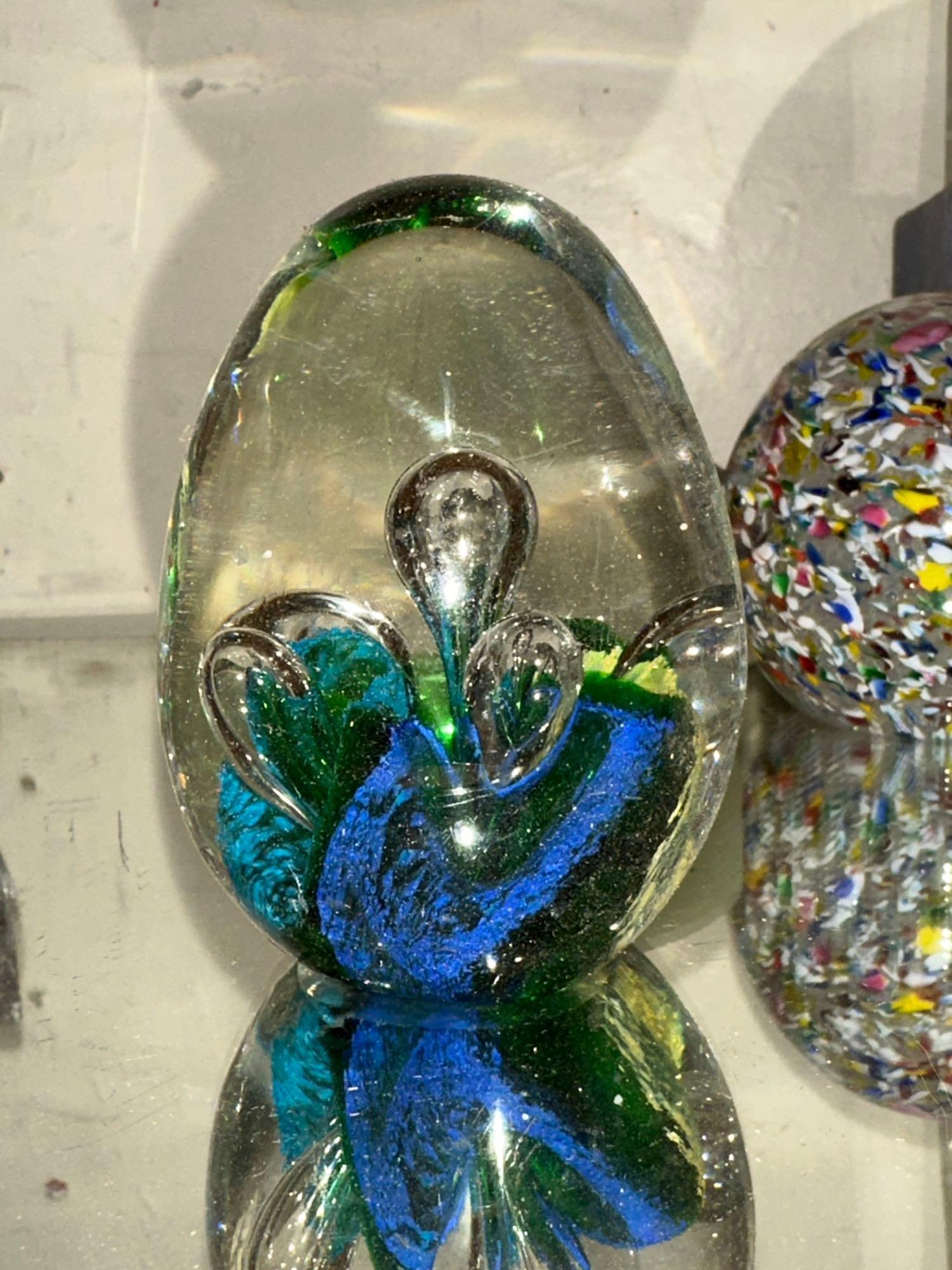 Group of Pretty Blown Glass Paper weights