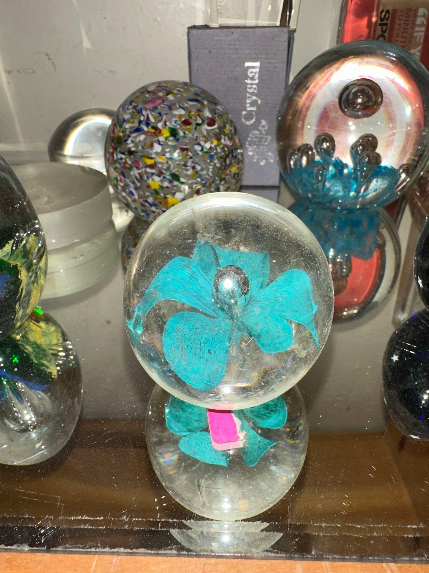 Group of Pretty Blown Glass Paper weights