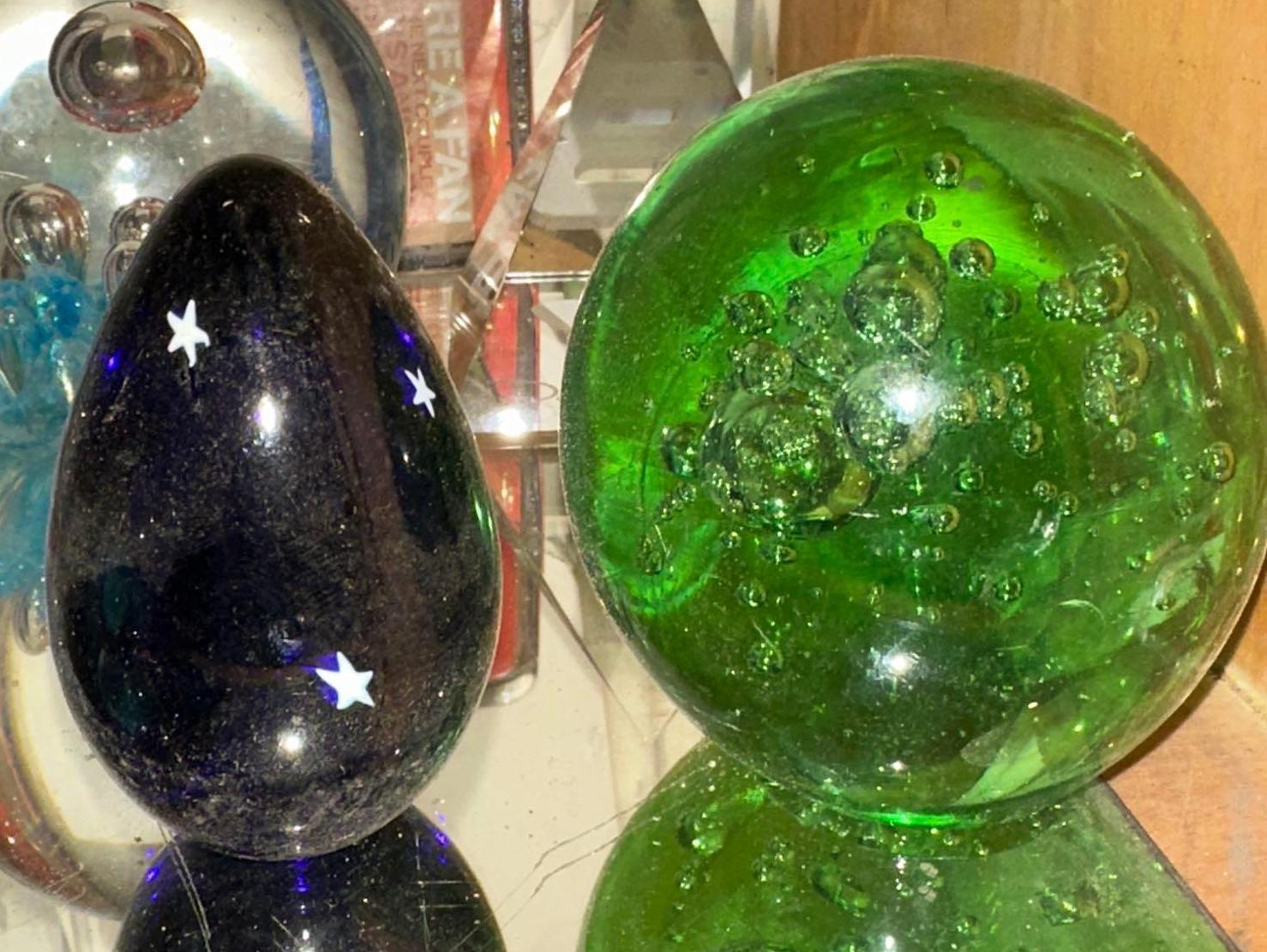 Group of Pretty Blown Glass Paper weights