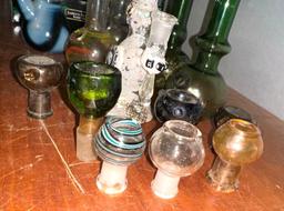 Group of Glass "Bud" Vases and Accessories