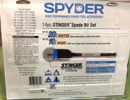 New 14pc Spyder Spade Bit Set