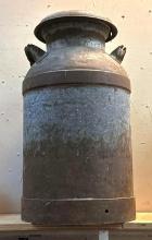 Old Metal Milk Jug 24" tall