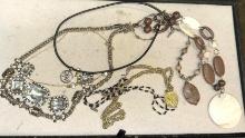 7 Necklaces - 1 is Jasper and 1 signed Ralph Lauren