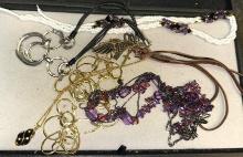 6 Vintage Necklaces- 1 has Amethyst and Onyx