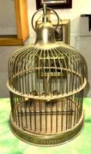 Vintage Brass Bird Cage From India 18" Tall