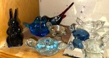 Lot of Blown Glass Animals