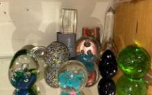 Group of Pretty Blown Glass Paper weights
