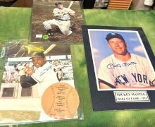 3 Baseball Photographs Autographed- some have COA