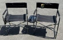 2 Ozark Trail Camping Chairs with side tables