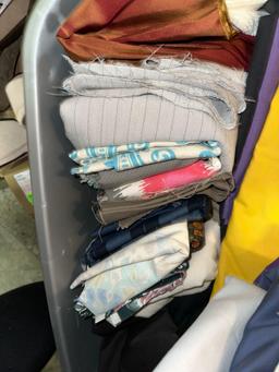 3 Bins Full of Quilting Fabric