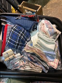 3 Bins Full of Quilting Fabric