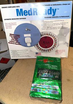 12 New Eagle Brand Medicated Oil and MedReady Automated Medication Dispenser