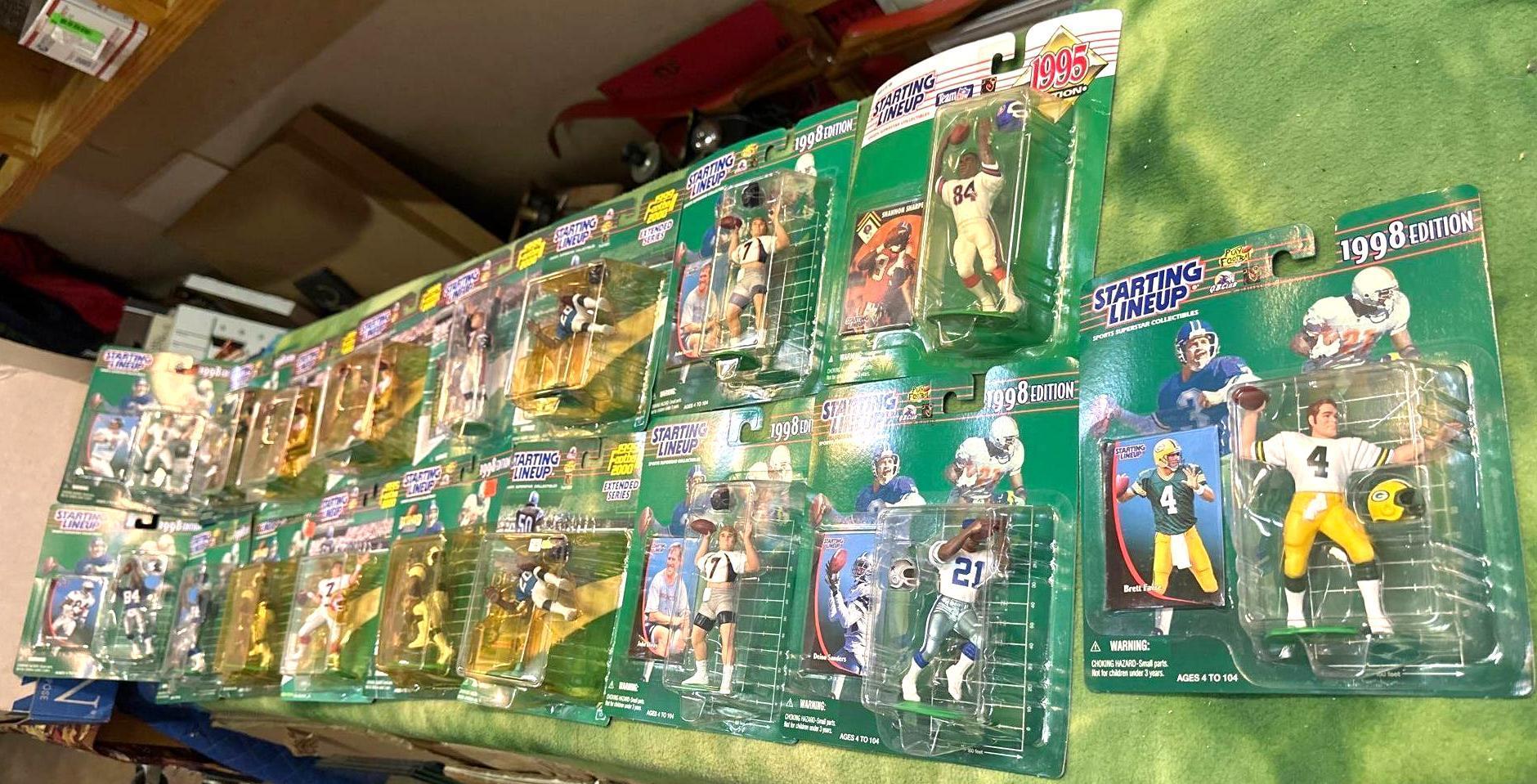 17 New in packages 1990's Starting Lineup Football Figures