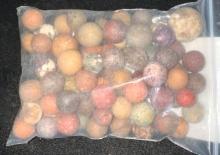 Bag Full of Vintage Clay Marbles