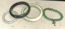 4 Jade Bracelets