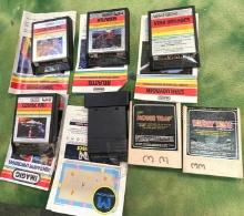 7 Atari Video Games from 1980's most with Original Books