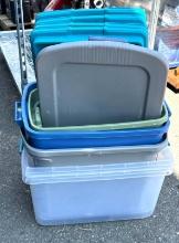 6 Assorted Storage Bins with Lids