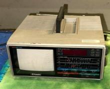 Vintage Portable CRT TV with Built in Radio