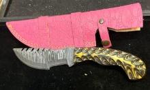 Fixed Blade Knife and Sheath 6" Blade