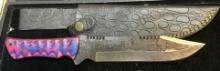 Fixed Blade Knife and Sheath 7" Blade