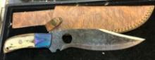 Fixed Blade Knife and Sheath 7" Blade