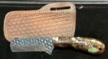Fixed Blade Knife and Sheath 4" Blade
