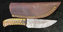 Fixed Blade Knife and Sheath 4" Blade