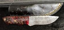 Fixed Blade Knife and Sheath 4" Blade