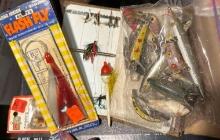 Bag of Old Fishing Lures and Plugs