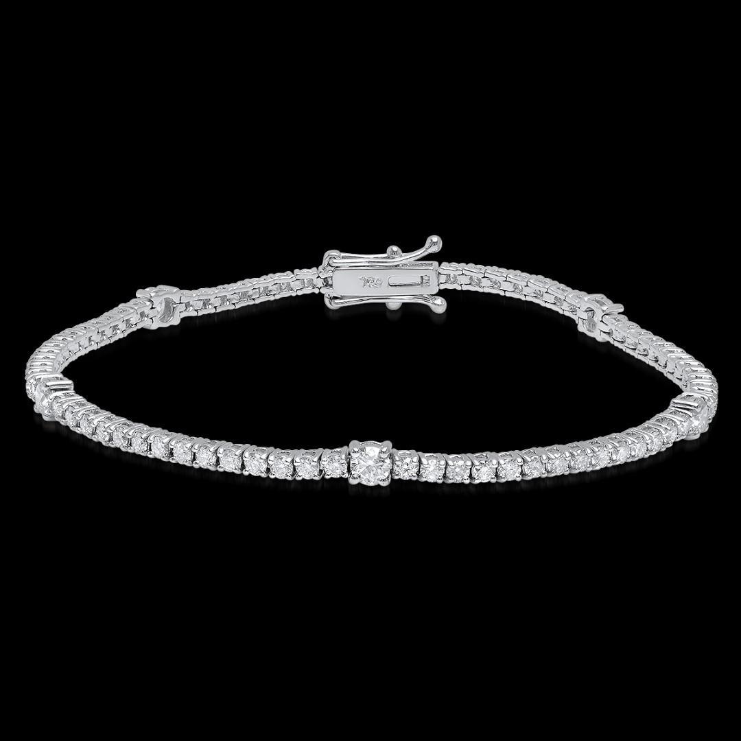 18K White Gold 3.15cts. Diamond Bracelet