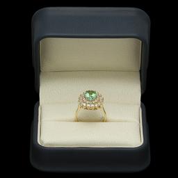 14K Gold 1.94ct Tourmaline 1.45ct Diamond Ring