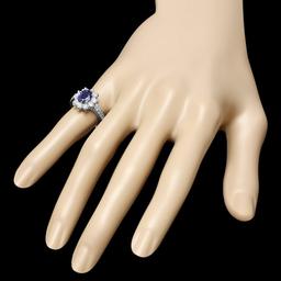 14k Gold 1.70ct Sapphire 1.20ct Diamond Ring