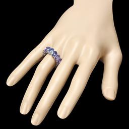 14k White Gold 10.50ct Tanzanite Ring