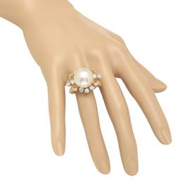 14K Gold 15mm South Sea Pearl 2.26cts Diamond Ring