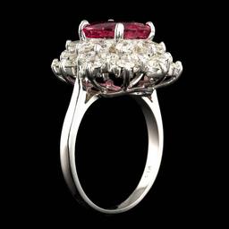 14k Gold 3.00ct Tourmaline 2.20ct Diamond Ring