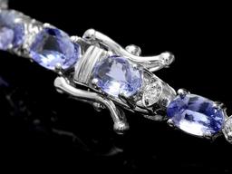 14k Gold 10ct Tanzanite 0.40ct Diamond Bracelet