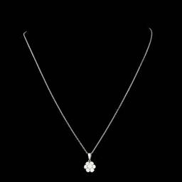 14k White Gold 0.90ct Diamond Pendant