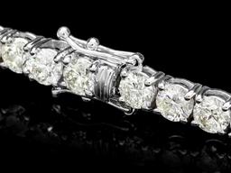 18k White Gold 13.00ct Diamond Tennis Bracelet