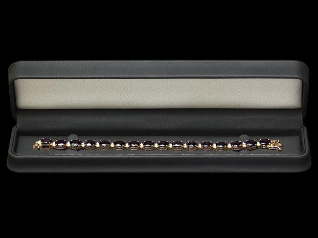 14k Gold 29.00ct Amethyst 1.30ct Diamond Bracelet | Proxibid