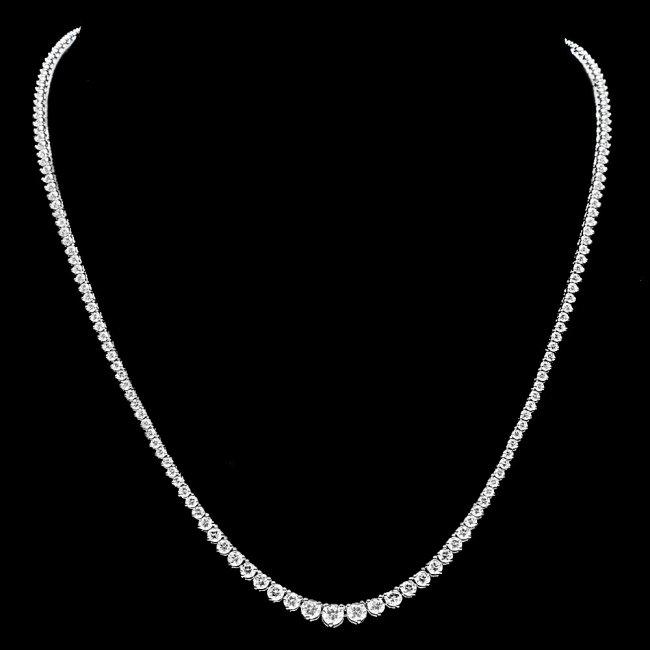 18k White Gold 7.00ct Diamond Necklace