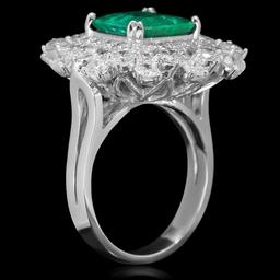 14K Gold 2.90 Emerald 2.71 Diamond Ring