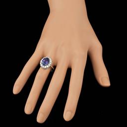 14k Gold 4.00 Ct Tanzanite 1.00ct Diamond Ring