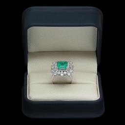 14K Gold 2.90 Emerald 2.71 Diamond Ring