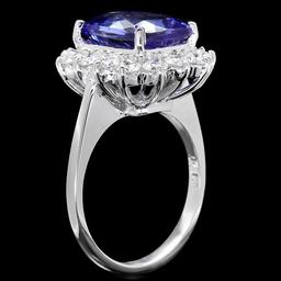 14k Gold 5.00ct Tanzanite 1.20ct Diamond Ring