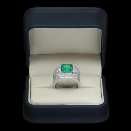 14K Gold 3.45 Emerald 3.68 Diamond Ring