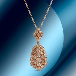 14K Gold 2.83cts Diamond Pendant