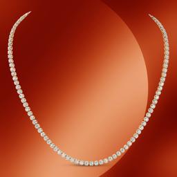 14K Gold 10.00cts Diamond Necklace