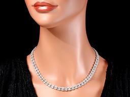 18k White Gold 24ct Diamond Necklace