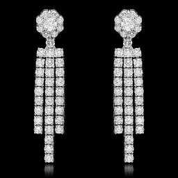 18k White Gold 2.67ct Diamond Earrings