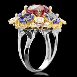 14k Gold 3.00ct Spinel 0.50ct Diamond Ring